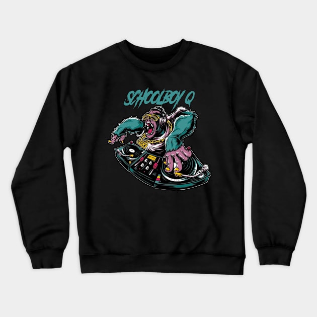 SCHOOLBOY Q BAND Crewneck Sweatshirt by Tronjoannn-maha asyik 